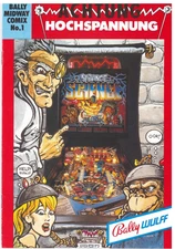 Strange Science German Version Bally Pinball Flyer / Brochure / Ad - Mint