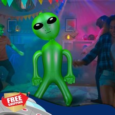 Zhanmai 63" Green Alien Inflatable Jumbo Blow Up Party Yard Decor