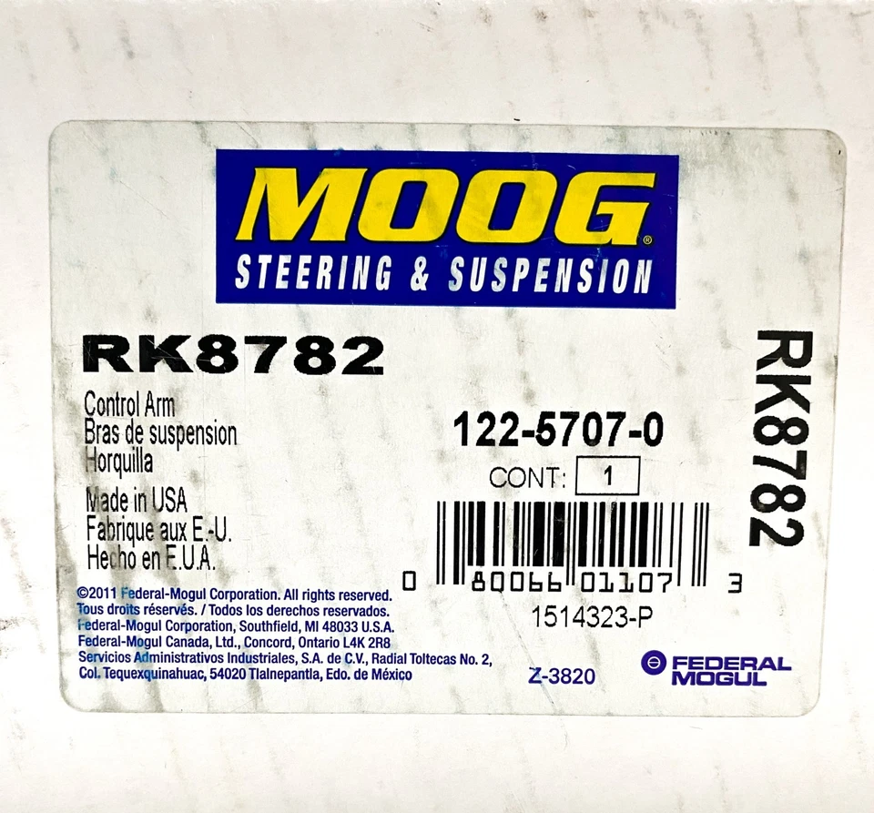 Suspension Control Arm & Ball Joint Assembly MOOG RK8782 For Lincoln Various - Image 3 of 3