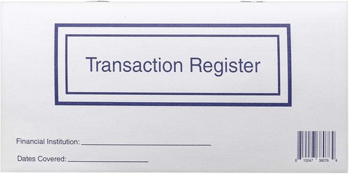 Checkbook Registers for Personal Checkbook, Transactions White and Blue - Picture 3 of 5
