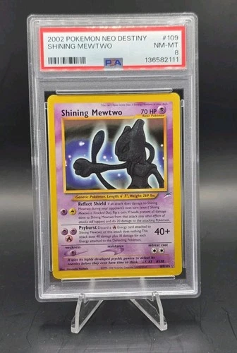 2002 POKEMON NEO DESTINY #109 SHINING MEWTWO PSA 8