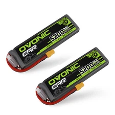 2X OVONIC 80C 5200mAh 7.4V 2S LiPo Battery XT60 for RC Car Truck Crawler Boat
