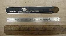 Old Used Tools,Vntg New Departure 6" Ruler  & Sleeve,W/Decimal Equivalents,EXC!