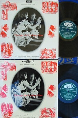 Lewis Carroll Through the looking glass ORIG UK 2LP NM  59 Jane Asher audio book