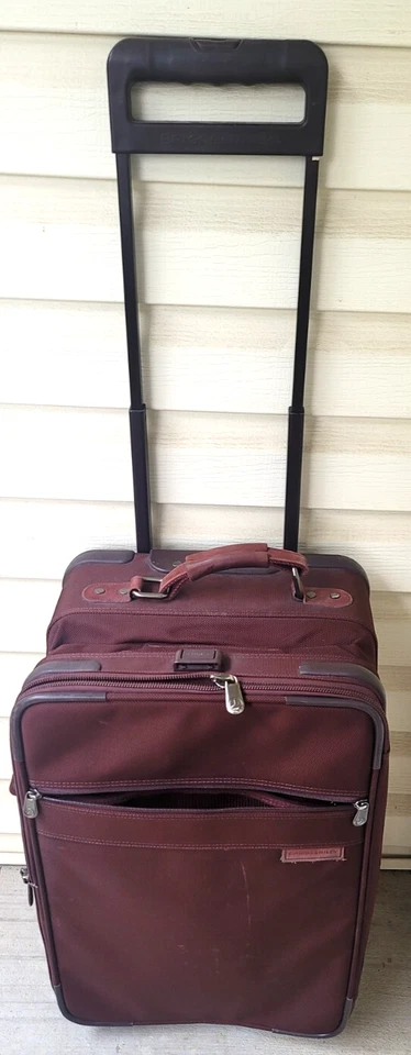 Briggs & Riley travelware 23” rolling Carry-On Upright suitcase BURGUNDY - Image 2 of 4