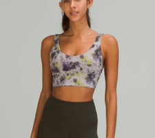 Lululemon Align Reversible Bra Radial Tie Dye Mauve Grey Multi Womens 4
