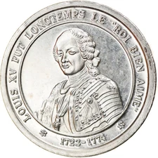 [#180345] France, Medal, Louis XV, Dit Le Bien Aimé, History, MS(63), Silver