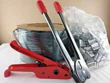 Pallet Packaging Strapping Banding Kit Tensioner Tool Sealer 3200' Length x 1/2"