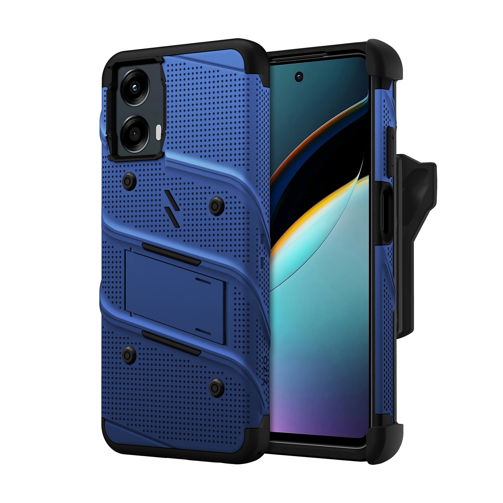 Zizo Bolt Holster Case for Moto G 5G 2024 with Glass Protector & Lanyard