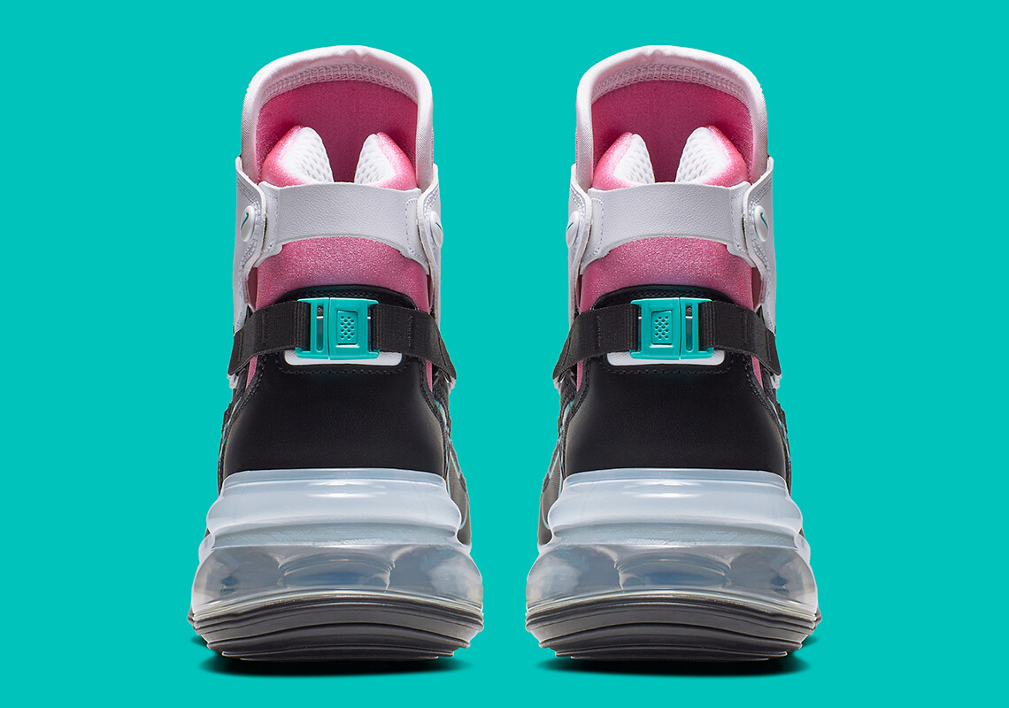 NIKE AIR MAX 720 SATURN MIAMI SOUTH BEACH sz 9 BLACK WHITE