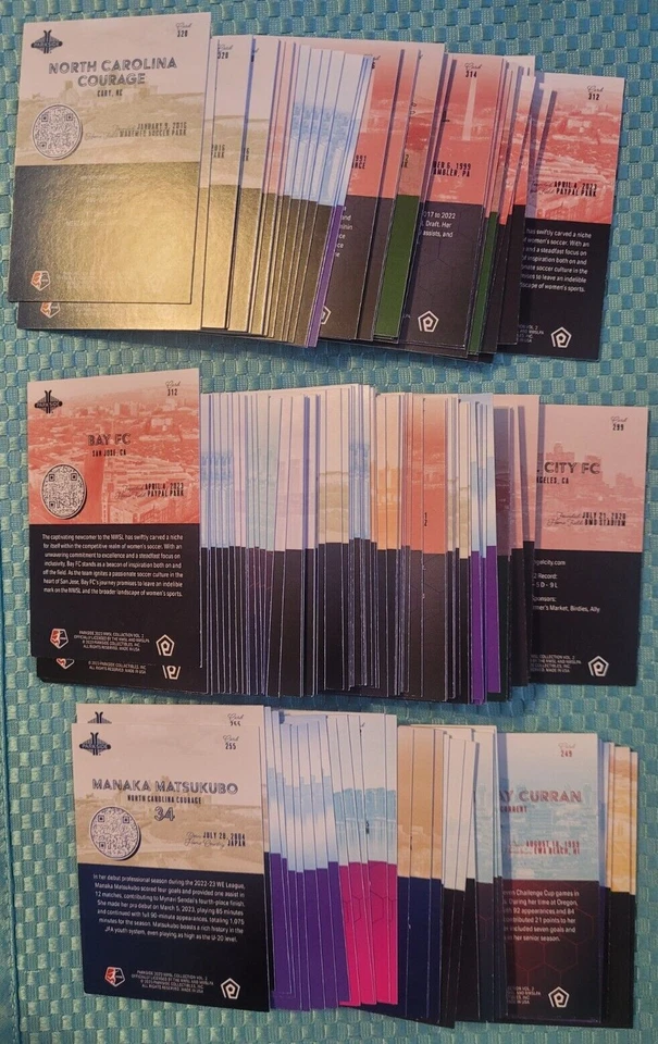 2023 NWSL Parkside Volume 2 Foil Parallel Singles (181-320) - Image 2 of 2