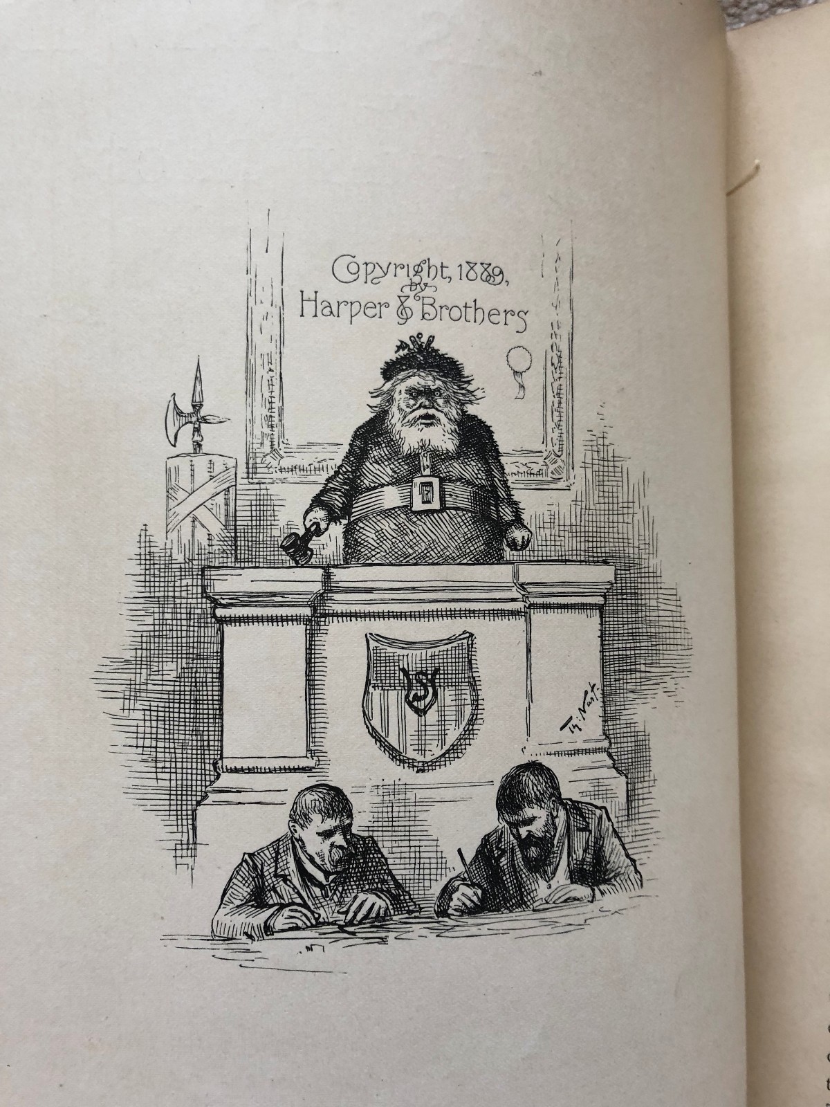 CHRISTMAS DRAWINGS FOR THE HUMAN RACE 1890 THOMAS NAST RARE Santa Christmas drawings for the human race 1890 thomas nast rare santa