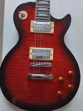 US Custom LP Style Electric Guitar - Sunburst Finish Flamed Maple Top HH Pickups