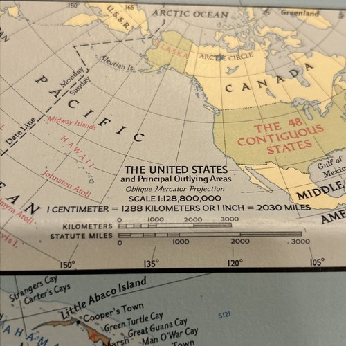 NatGeo National Geographic Vintage 1986 Paper Wall Map Close-Up United States - Picture 7 of 10