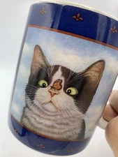 Lang And Wise Fine Gifts Mug "Hugo Hege" By Lowell Herrero Cat With Butterfly.