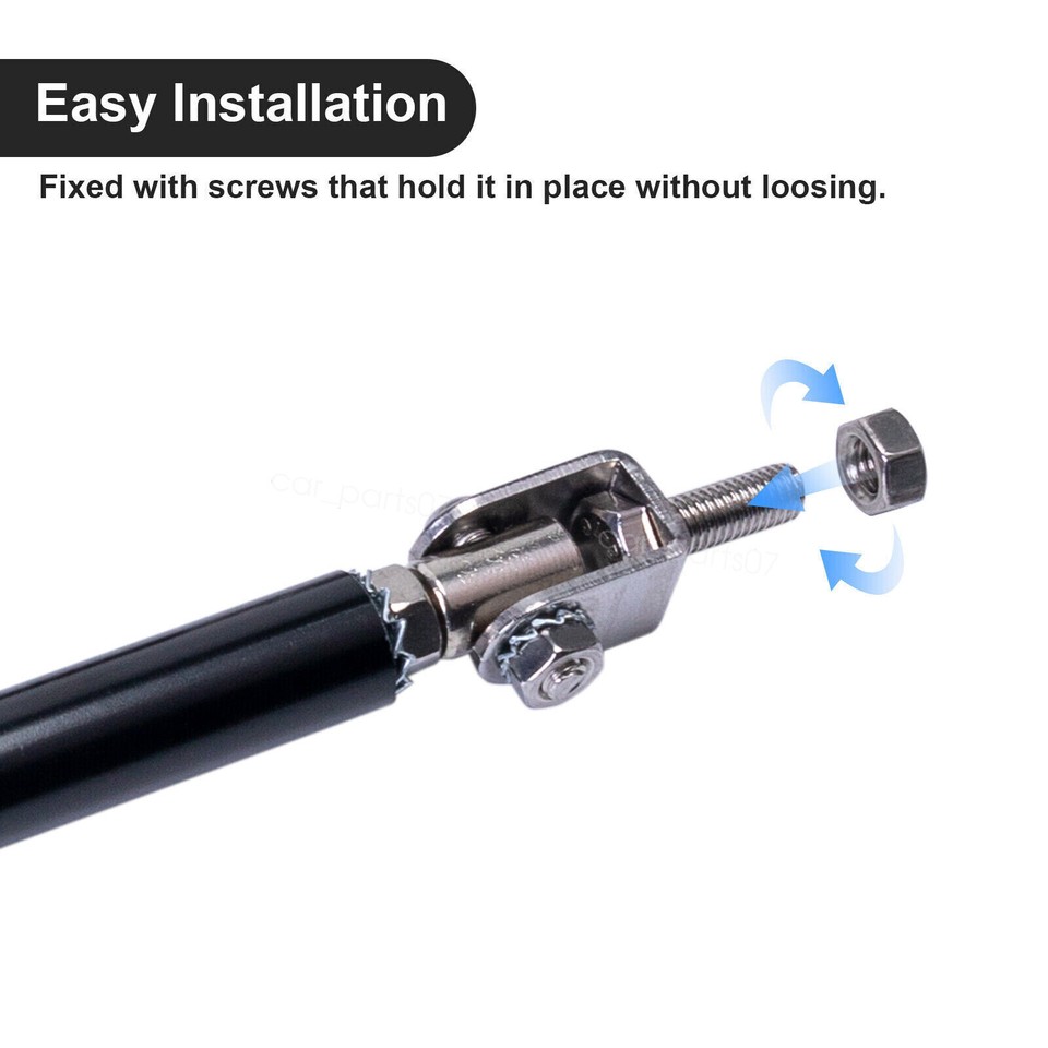 Front Bumper Lip Splitter Spoiler Body Kit + Strut Rods For Mercedes