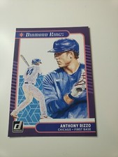 2021 Panini Donruss Baseball Diamond Kings Purple base Anthony Rizzo Cubs MLB 