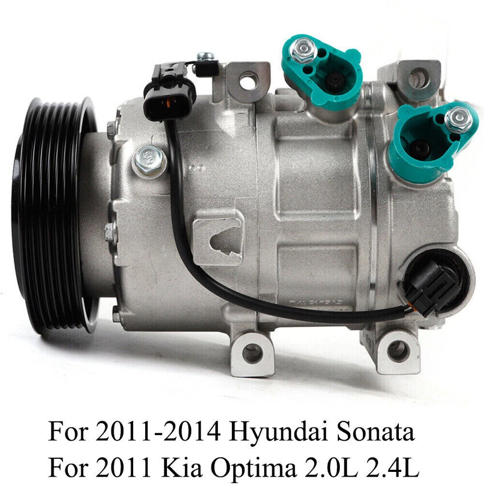 Compresor de aire acondicionado para Hyundai Sonata 2011-2014 2011 Kia Optima 2,0 L 2,4 L cada uno Foto 2 de 4