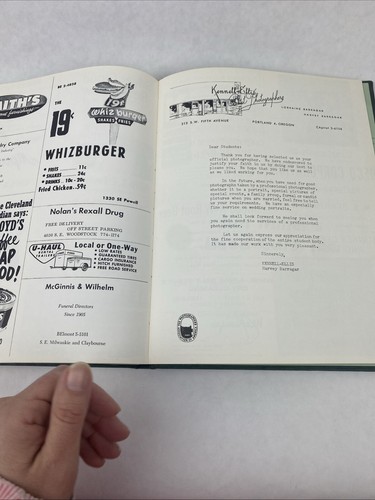 1963 GROVER CLEVELAND HIGH SCHOOL YEARBOOK, PORTLAND, OREGON LEGEND - Picture 14 of 15