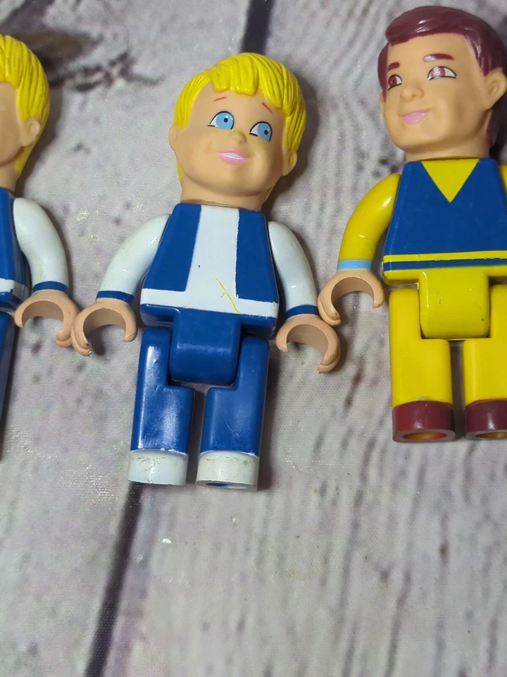 lote de 4 figuras vintage 1987 ladrillos tándem papá y niño B3 Foto 3 de 4