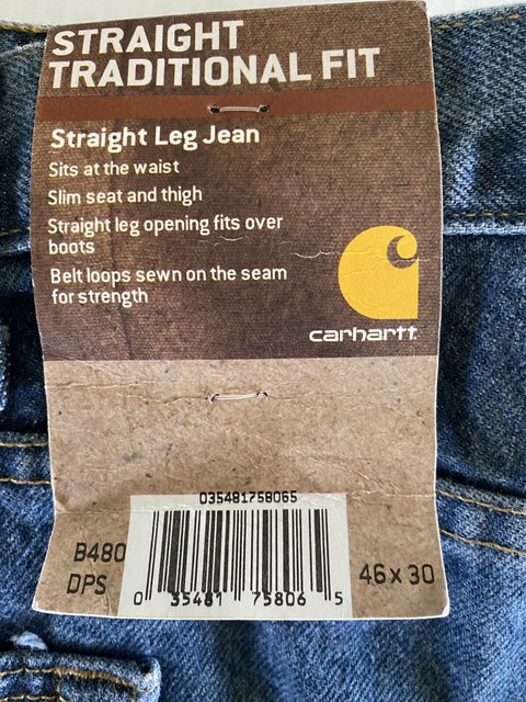 Carhartt Men B18 Straight Traditional 