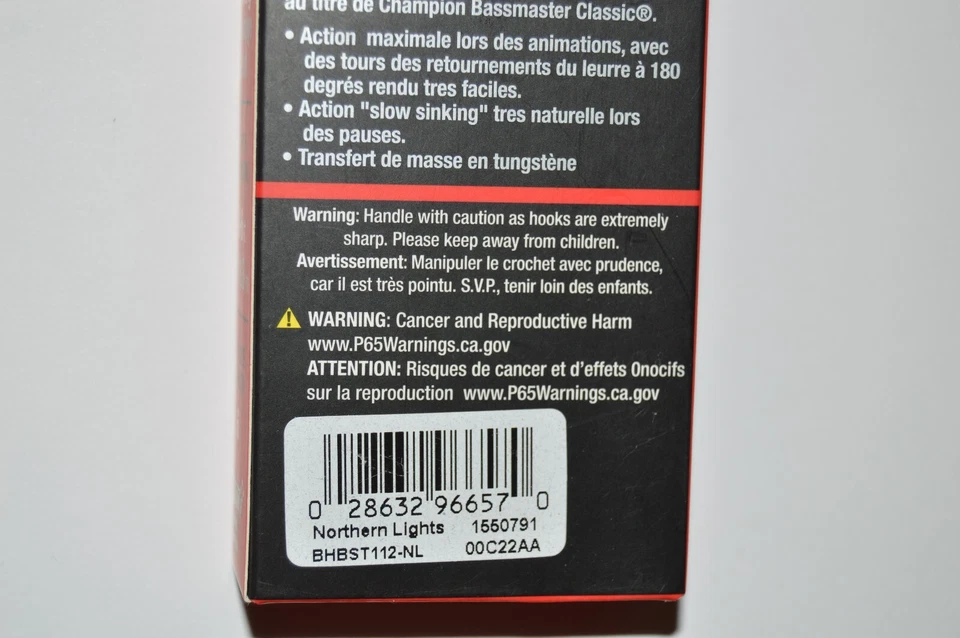 Berkley stunna 慢速下沉混蛋饵 4 3/8" 1/2 盎司北极光 — 第 4/4 张图片