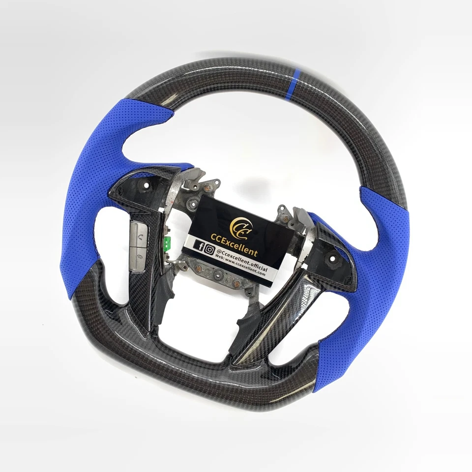 For Honda Accord 8th Gen 2008-2012 Odyssey real carbon fiber steering wheel Foto 2 de 4