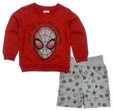 Marvel   Spiderman Little Boys' Lightweight Top  Shorts Set   Sizes 4-7
