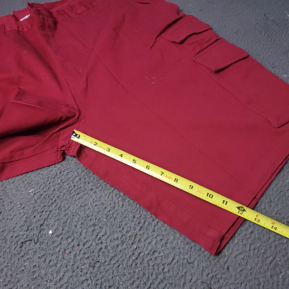 Pantalones Cortos Talla King Para Hombre Talla 48 Grande y Alto Carga Caqui Borgoña Foto 4 de 4