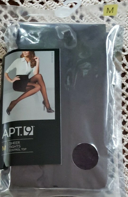 Apt. 9 Brand ~ Black Tie ~ Women's Size Medium ~ Sheer Tights ~ Control Top ~T-9 - Image 2 of 3