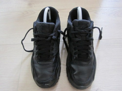Nike air max all black leather trainers 