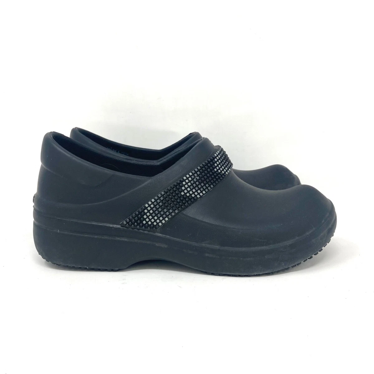 Crocs Neria Pro II Womens Size 7 Embellished Black Non Slip Work