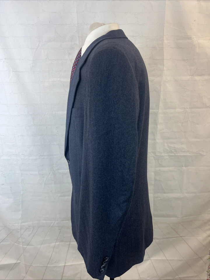 FALL/WINTER Hickey Freeman Men's Gray Blue Wool Blend Suit 42L 31X32 $2,195 - Image 4 of 4