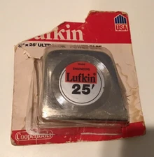 Lufkin Engineer's 3/4" x 25' Hi-Visibility, Ultralok Power Tape, W325D, USA VTG