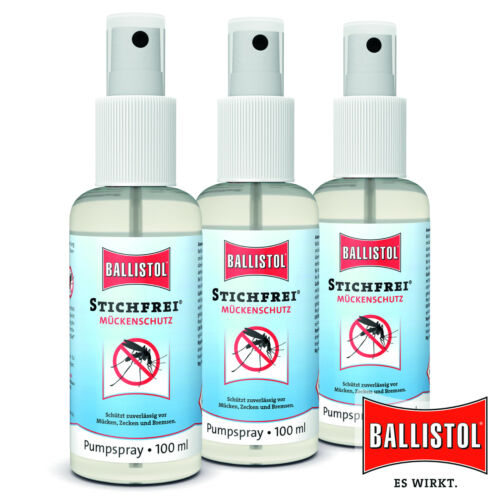 Ballistol 3x100 ml Stichfrei® Mückenschutz Pumpspray gegen Mücken,Zecken,Bremsen - Bild 1 von 2
