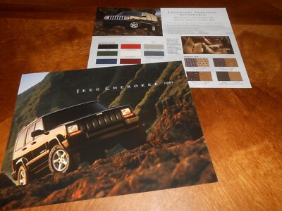 2001 JEEP CHEROKEE BROCHURE / CATALOG / HEAVY GLOSSY 2-SIDED 8.5 x 11 CARD
