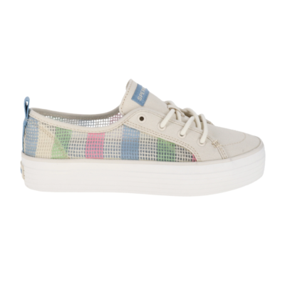 Sperry Top-Sider Women's Crest Vibe Lace White Mesh Platform