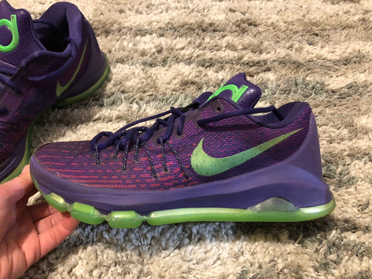 Nike purple and green best sale shoes
