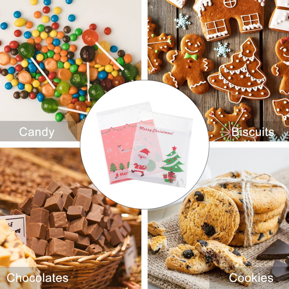 200 Pcs Christmas Baggies for Candy Cookie Packaging Biscuit eBay