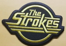 Embroidered The Strokes Patch gold/yellow approx 2.75 x 4"