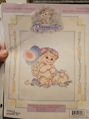 Seltenes Vintage Kreuzstich Stickset Dreamsicles schöne Luftballons