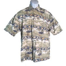 PIERRE CARDIN Men's Short Sleeve Button Down Golf Shirt Large