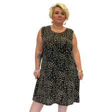 WOMENS LADIES SLEEVELESS SWING DRESS SPARKLY LOOSE FITTING PARTY EVENING