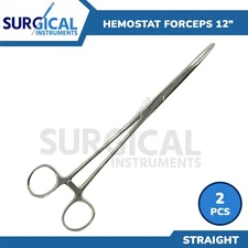 2 Pcs Pean Hemostat Forceps 12" Surgical Instruments Straight LAB German Grade