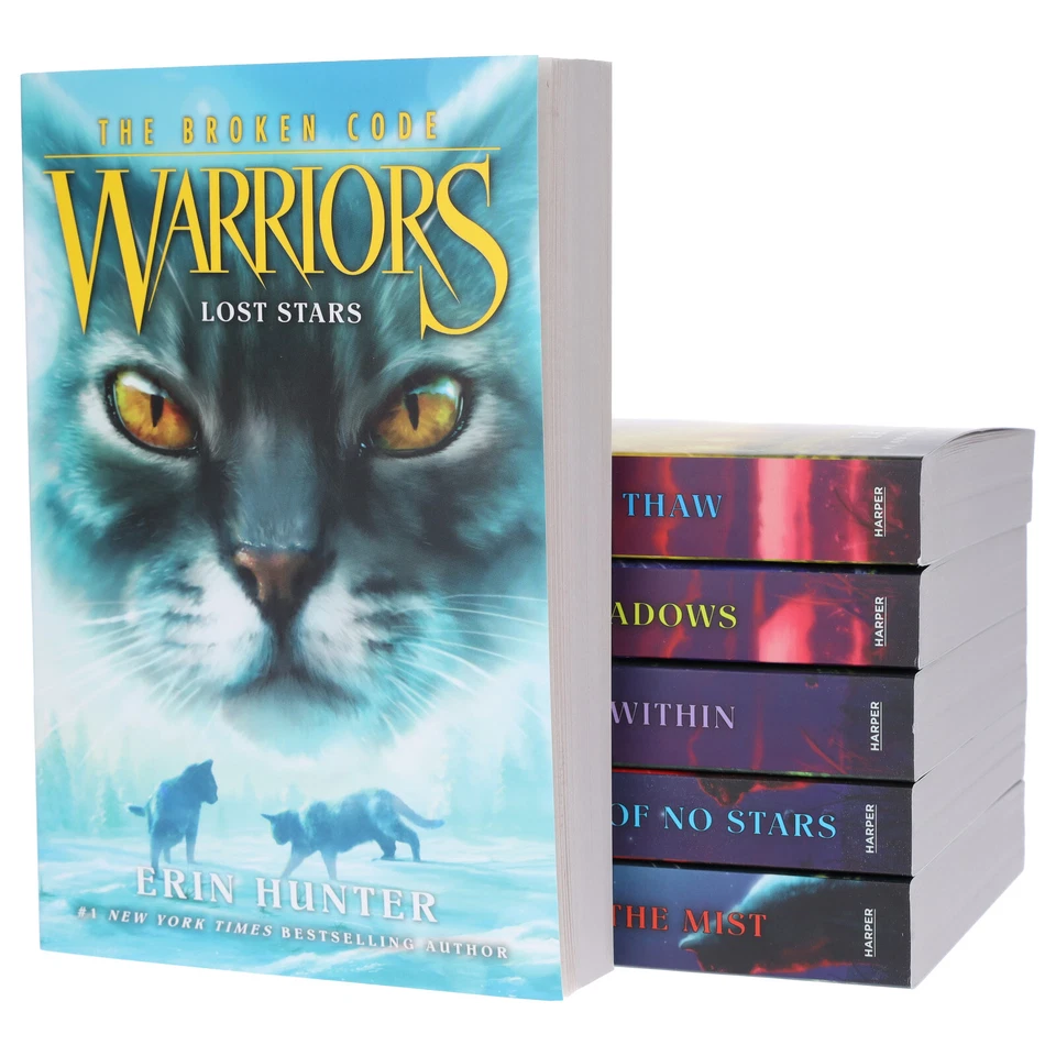 Warriors Cats: Series 7 The Broken Code By Erin Hunter 6 Books -Age 8-12 -PB Foto 2 de 4