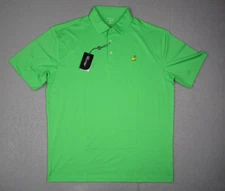 Masters Tech Shirt Mens Extra Large Green Performance Polo BT GRN Golf Logo