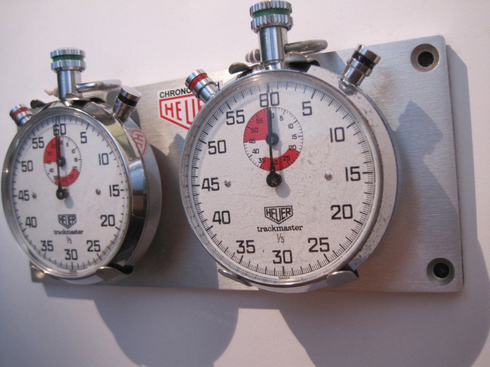 HEUER TRACKMASTER CRONOMETRO/STOPWATCH Ref.8042 Black NOS scatola e