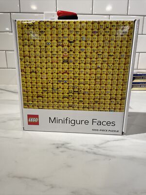 LEGO Paint Mini Faces 1000 Piece Puzzle 2020 * 25x20 Yellow LEGO Face Puzzle NIB