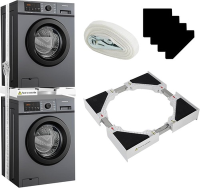 #ad Universal Washer Dryer Stacking Kit 24 29 Inch Adjustable Frame with Strap $49.99