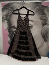 Beautiful Antique Black And Pink Lace Lingerie Handmade Size Small